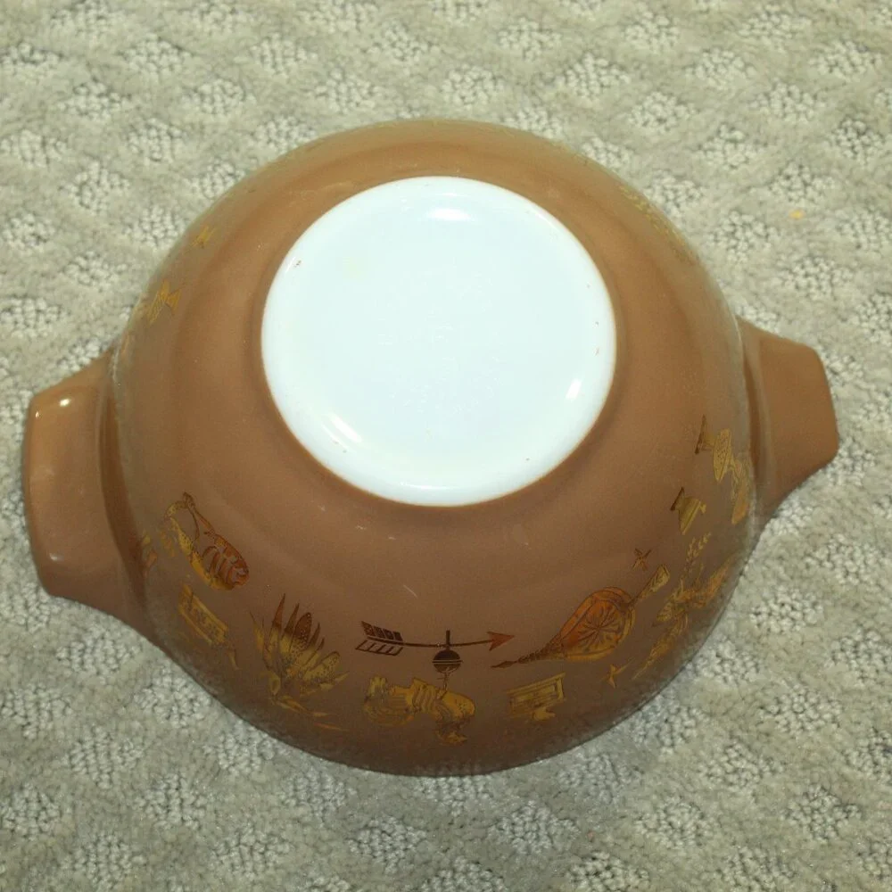 3 Vintage PYREX EARLY American Cinderella Nesting Mixing Bowls 442 443 444